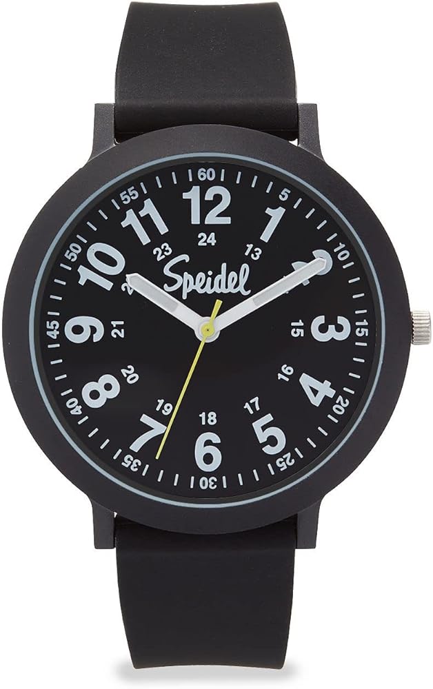 Speidel Eco Color Pop Recyclable Plastic Watch with 18mm Recyclable Silicone Strap - Black