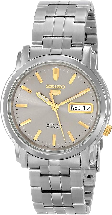 Seiko Men's SNKK67 "Seiko 5" Grey Dial Stainless Steel Automatic Watch