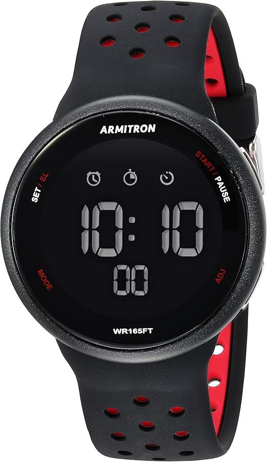 Armitron Sport Unisex Digital Chronograph Silicone Strap Watch, 40/8423