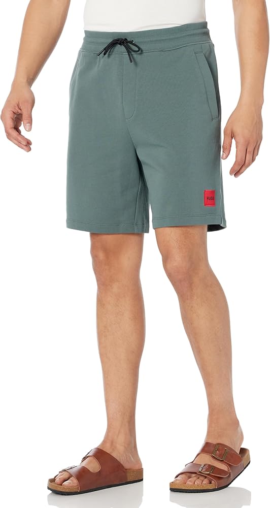 HUGO Men's Square Logo Pull on Jersey Shorts