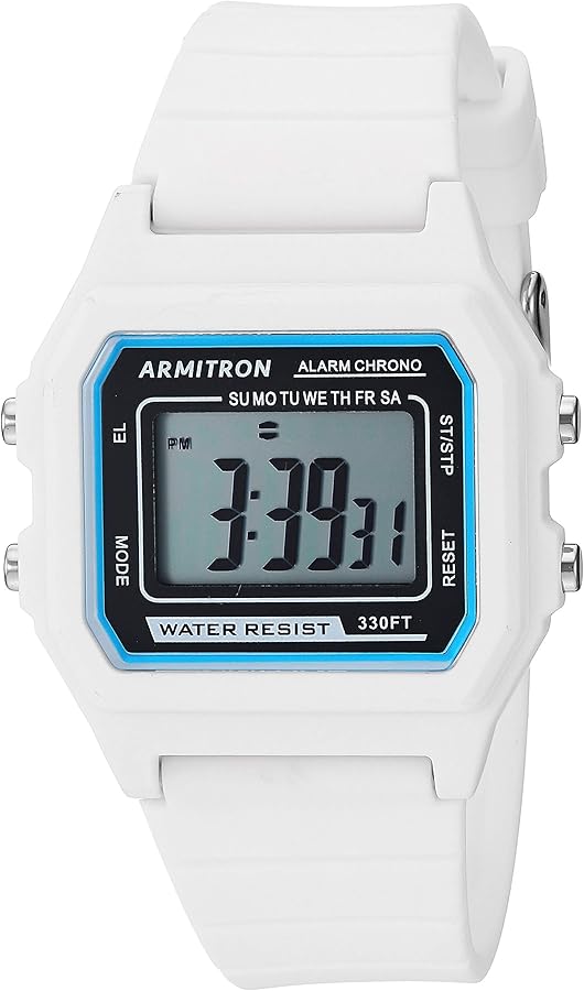 Armitron Sport Unisex Digital Chronograph Silicone Strap Watch, 40/8447