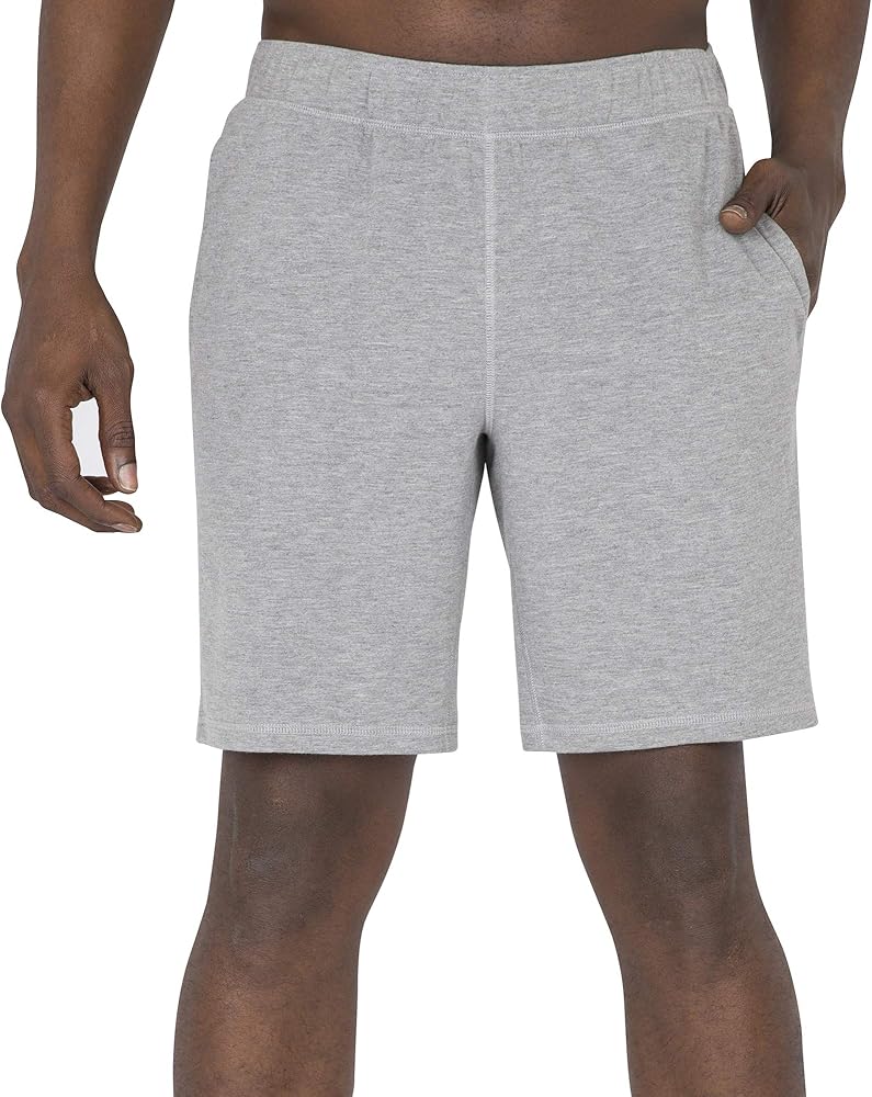 Apana Yoga Men’s Shorts 9 Inch Inseam Lounge Sweatpant Shorts with Pockets Baby French Terry Yoga and Performance Shorts