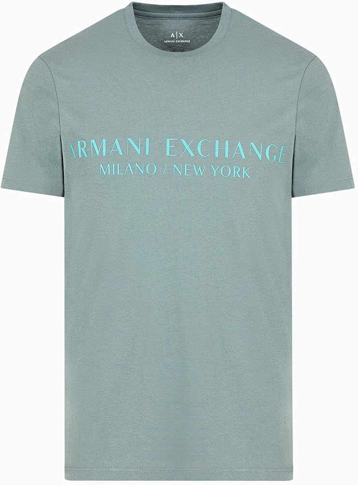 Armani Exchange Men's Regular Fit Short Sleeve Milan New York Logo Tee