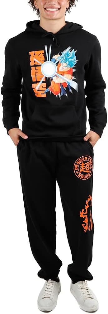 Bioworld Dragonball Super Mens Black Hoodie & Sweatpants Combo