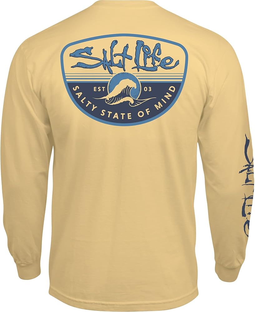 Salt Life Men's Morning Wave Long Sleeve Crew Neck Tee