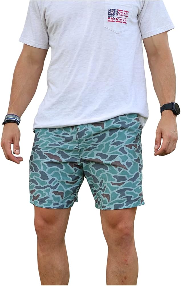 Burlebo Retro Duck Camo Everyday Shorts - Grey Pocket