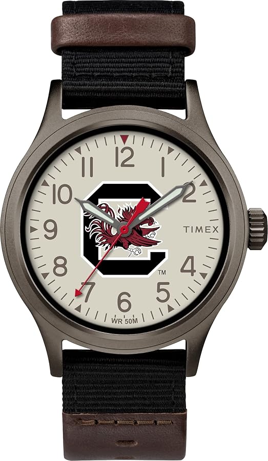 Timex Tribute Men's Collegiate Pride 40mm Watch - South Carolina Gamecocks with Black Fastwrap Strap