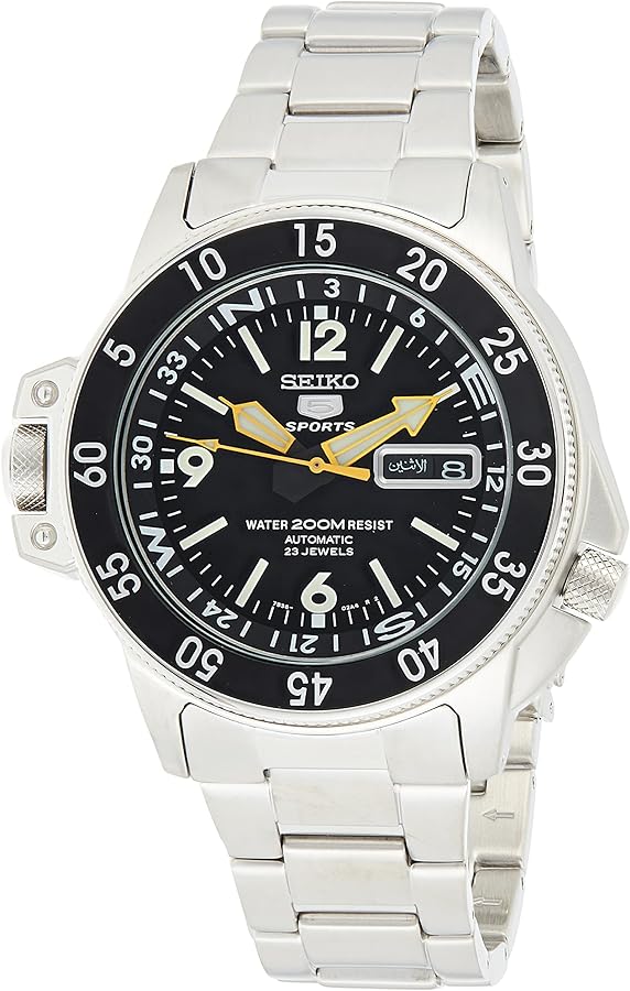 Seiko Men's SKZ211K1 Five Sports Stainless Steel Automatic Watch