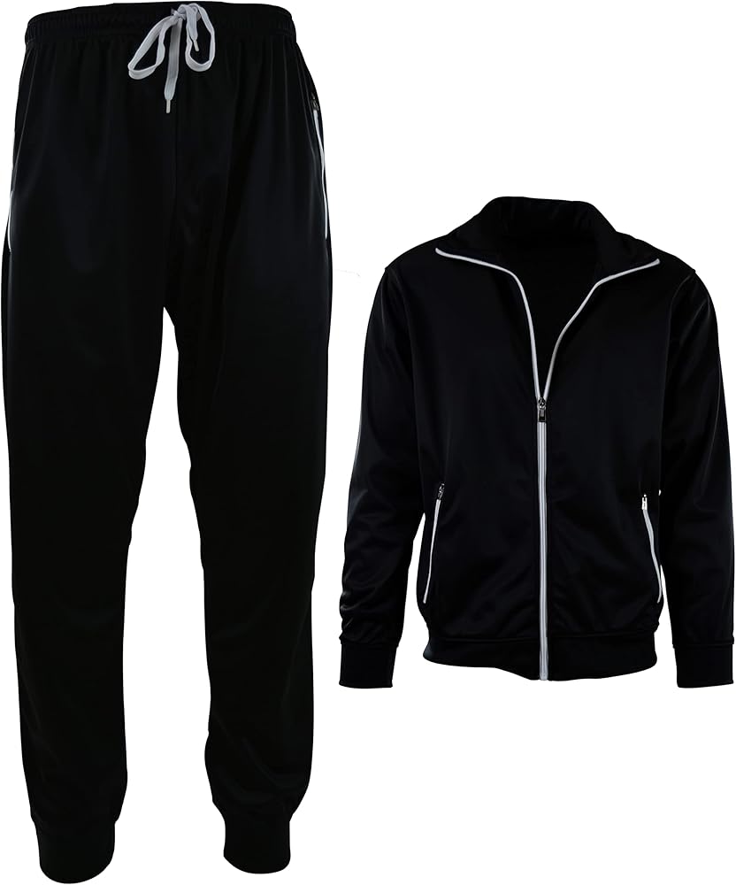 Mens Athletic 2 Piece Tracksuit Set