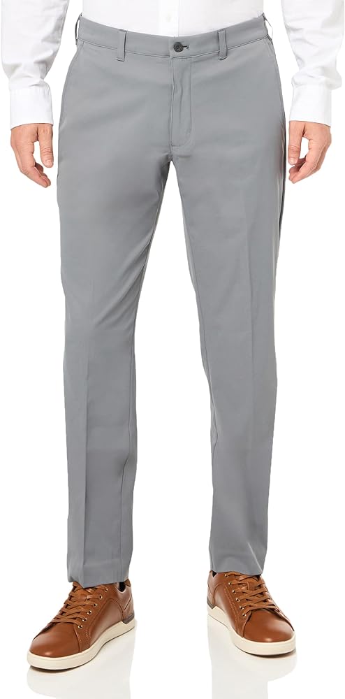 PGA TOUR Men’s Golf Performance Pants with Active Waistband, Classic Fit, Solid Stretch Fabric, Moisture-Wicking