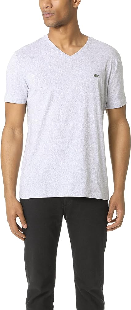 Lacoste Men's Legacy Short Sleeve V-Neck Pima Cotton Jersey T-Shirt