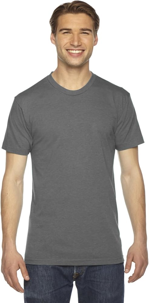 American Apparel Unisex Triblend Short-Sleeve Track T-Shirt 3XL ATHLETIC GREY