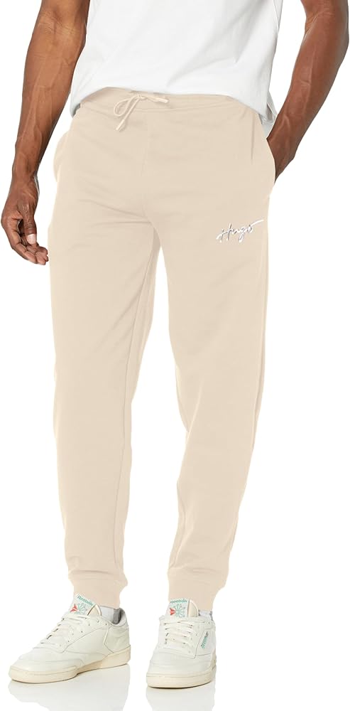 HUGO Men's Script Logo Cotton Blend Joggers