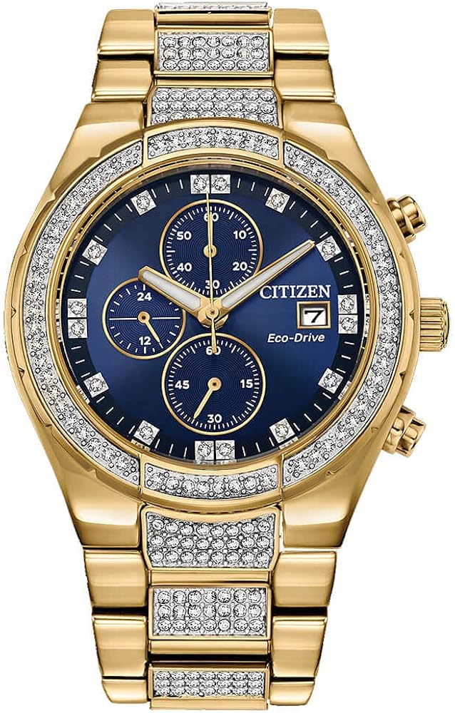 Citizen Men's Eco-Drive Crystal Gold-Tone Watch | 42mm | CA0750-53E