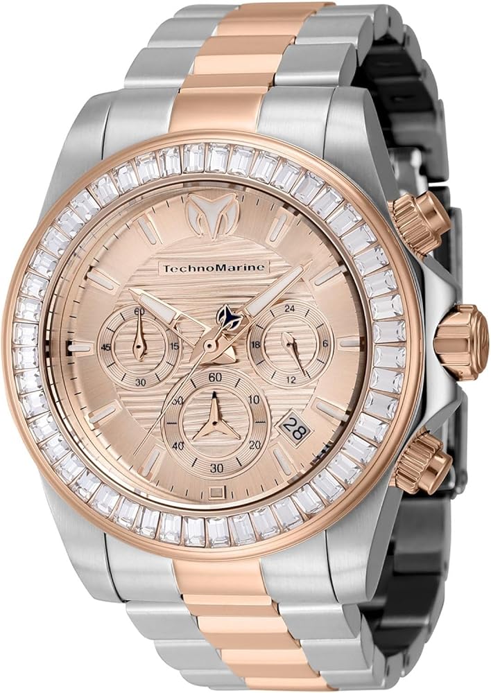 TechnoMarine Manta Ray Men's Watch - 42mm. Steel. Rose Gold (TM-222007)