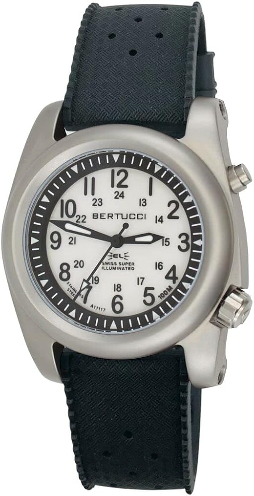 Bertucci A-2sel Super Illuminated - Ghost Gray El Dial- 335 Perforated Rubber Two-piece Band