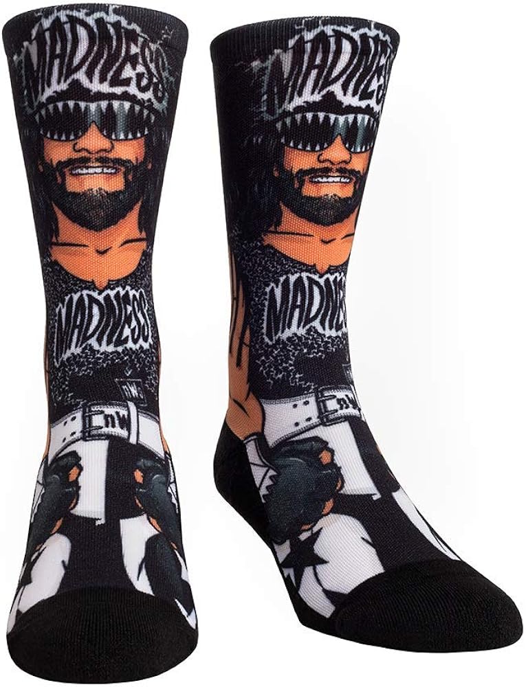 WWE Superstar Rock 'Em Socks (L/XL, Macho Man NWO Madness)