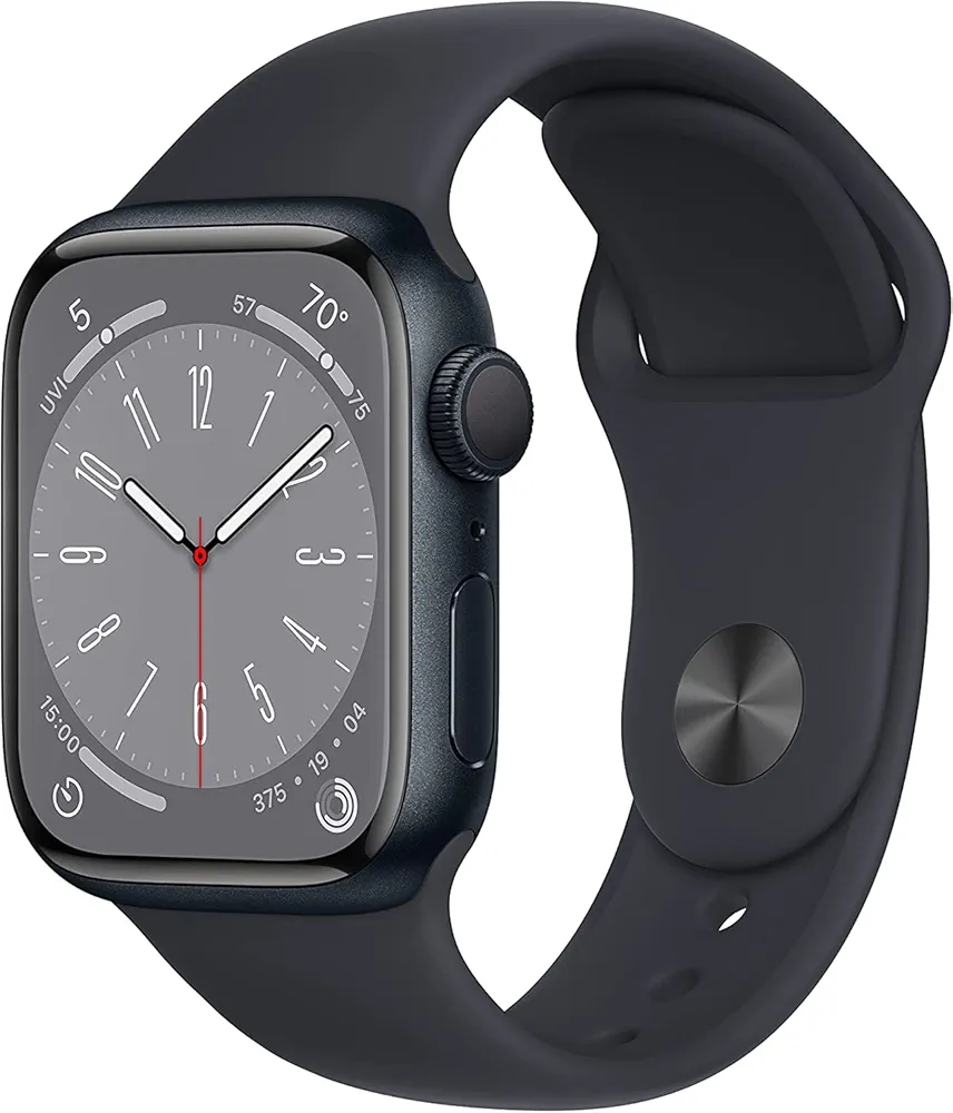 Apple Watch Series 8 (GPS, 41MM) - Midnight Aluminum Case with Midnight Sport Band (Renewed Premium)