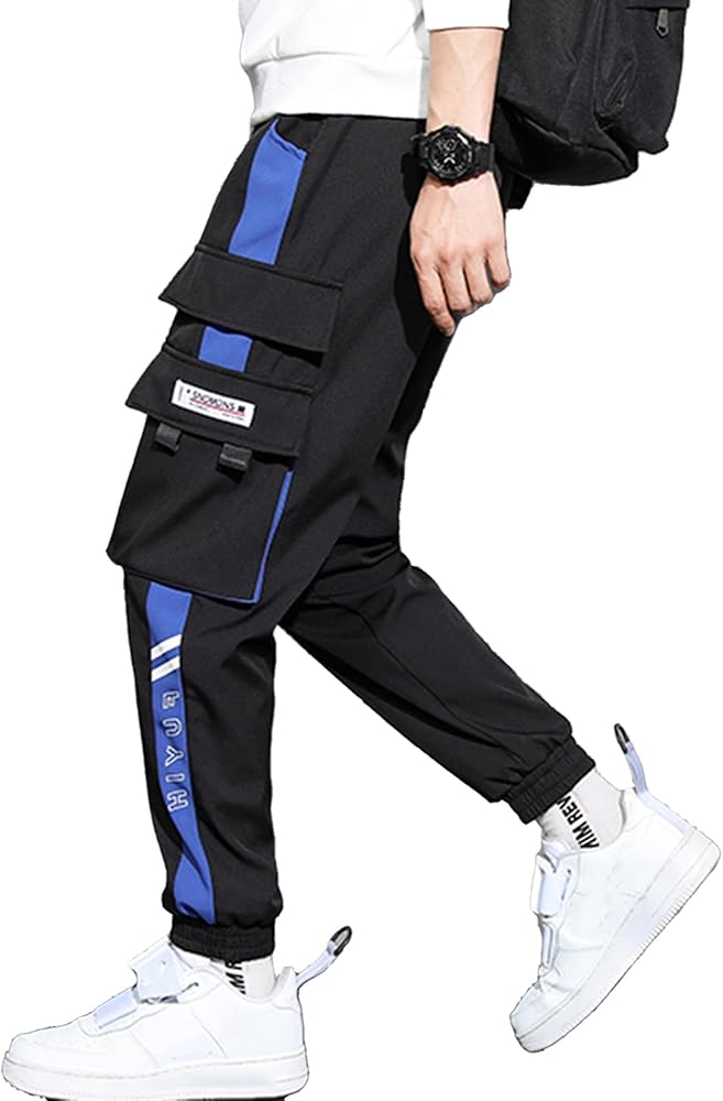 XYXIONGMAO Men's Streetwear Joggers Casual Sports Pants Baggy Casual Techwear Hip Hop Sweatpants Black Cargo Pants for Men