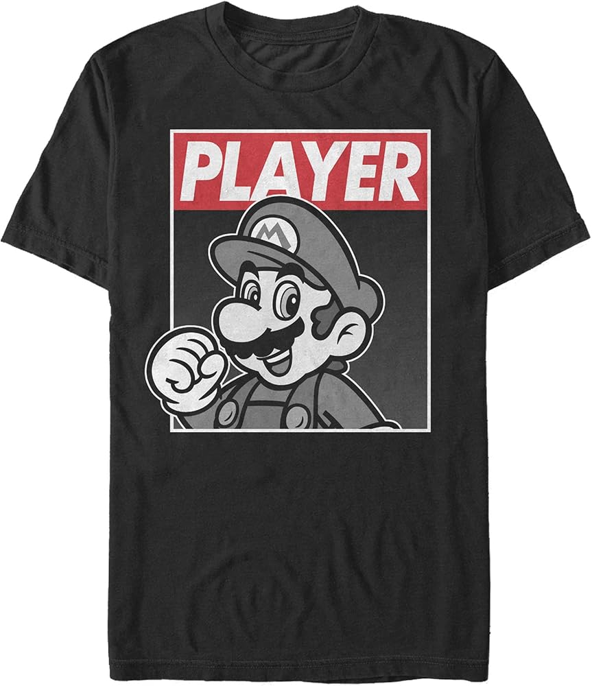 Nintendo Men's Super Mario Player Bold Red Poster