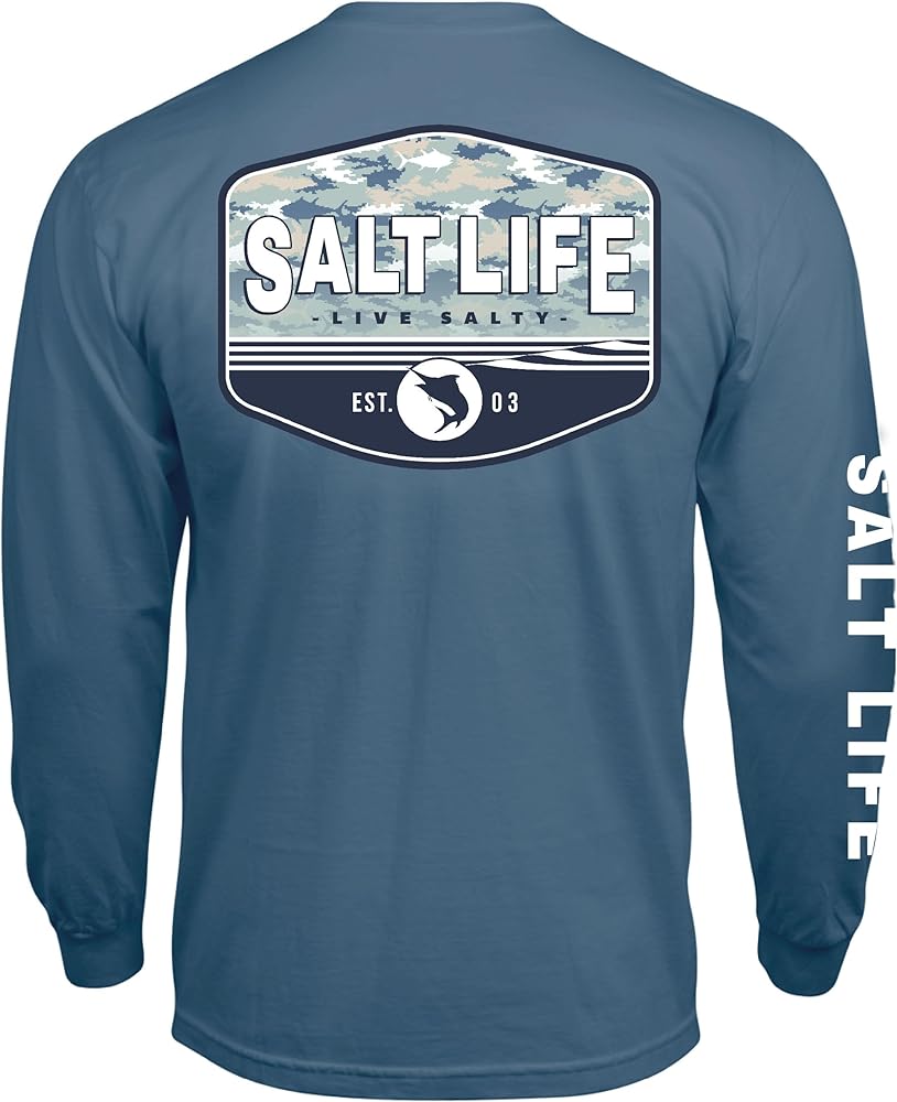 Salt Life Men's Aquatic Journey Fade Long Sleeve Tee