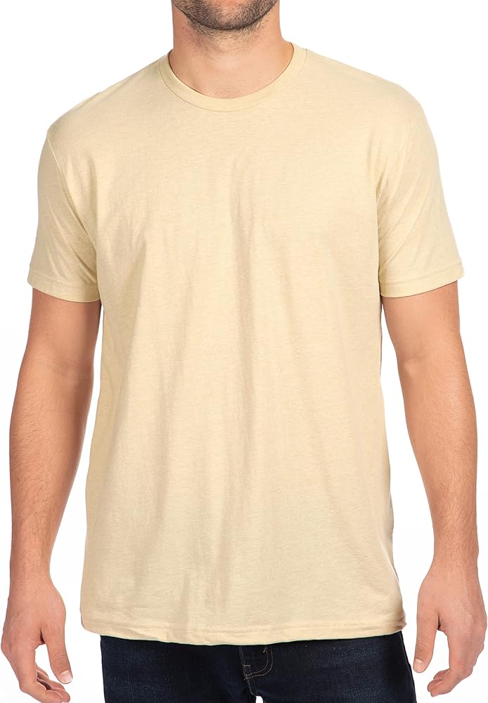 Next Level Men's CVC Crew XL - Cream, Regular Fit, Round Neck, Short Sleeve T-Shirt