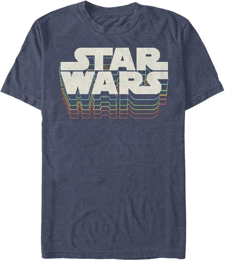 STAR WARS Big & Tall Retro Gradient Logo Men's Tops Short Sleeve Tee Shirt