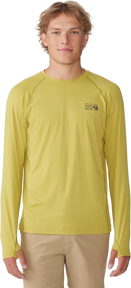 Mountain Hardwear Men's Crater Lake Long Sleeve Crew Shirt for Hiking, Camping, Outdoor Adventures, and Casual Wear