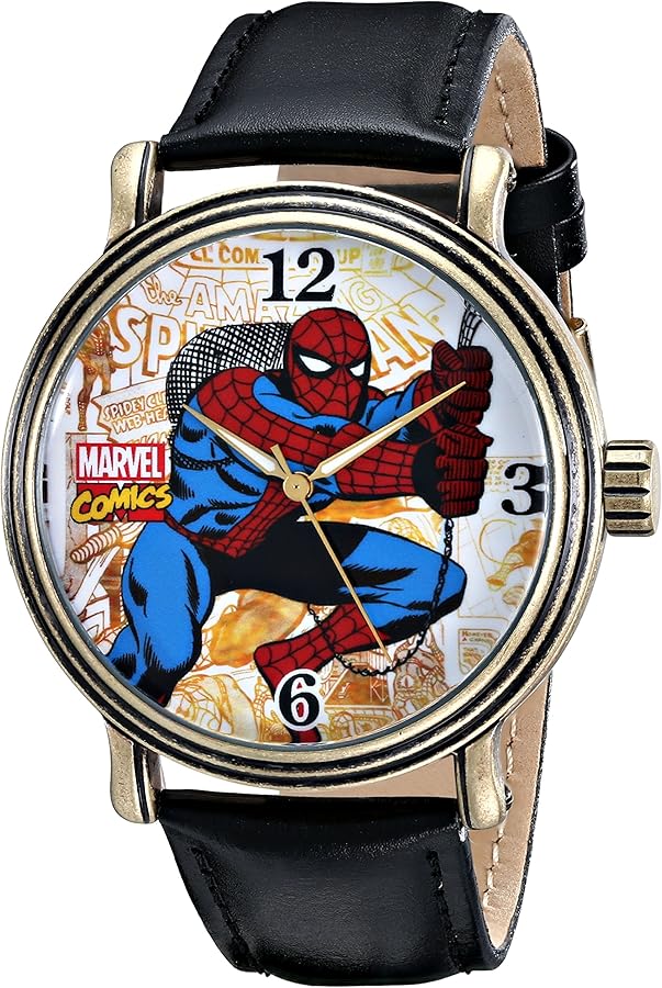 Marvel Men's W001763 Spider-Man Analog-Quartz Black Watch