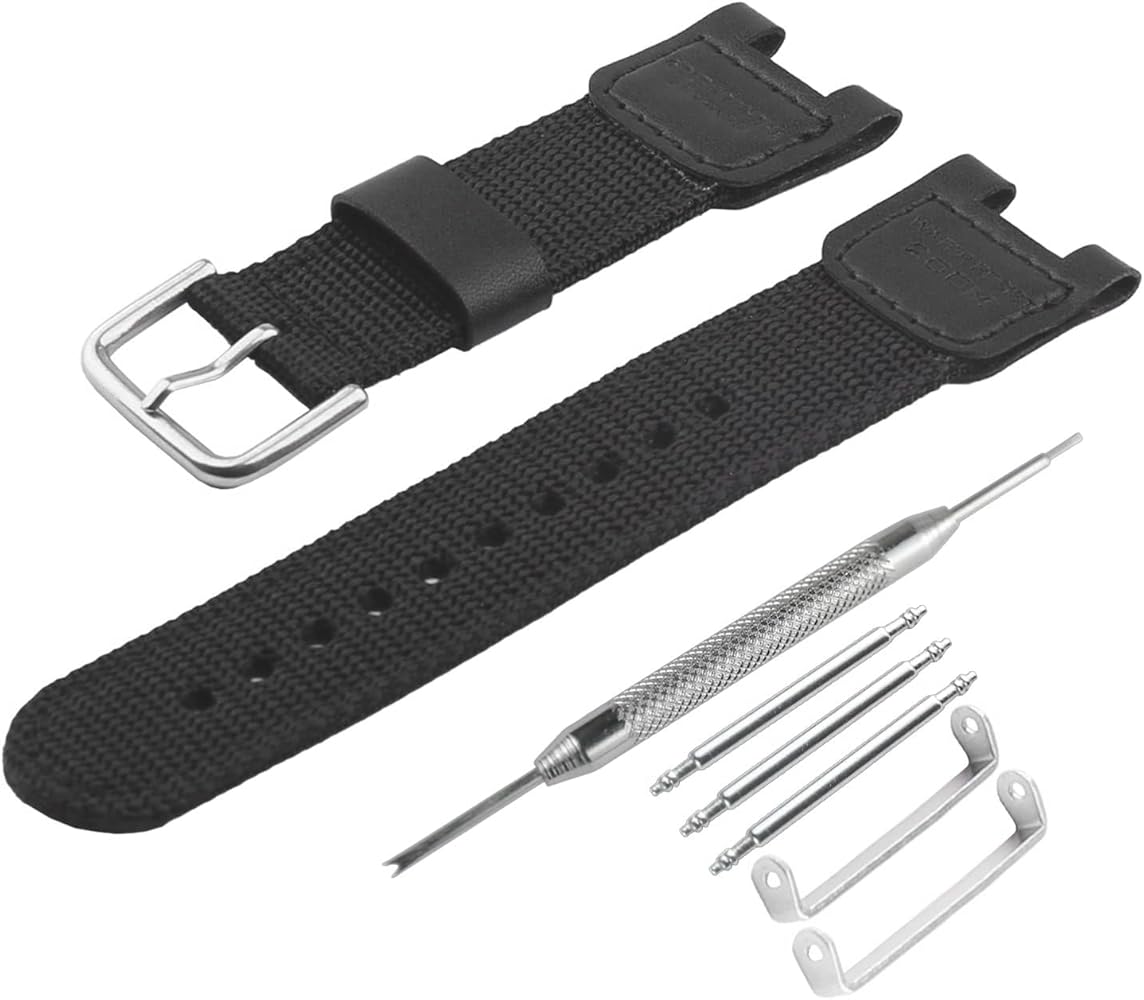 Nylon Watch Band for Casio SGW-100 200/ GW-3000B 3500B/ 3157 Sports Leather Replacement Watch Strap