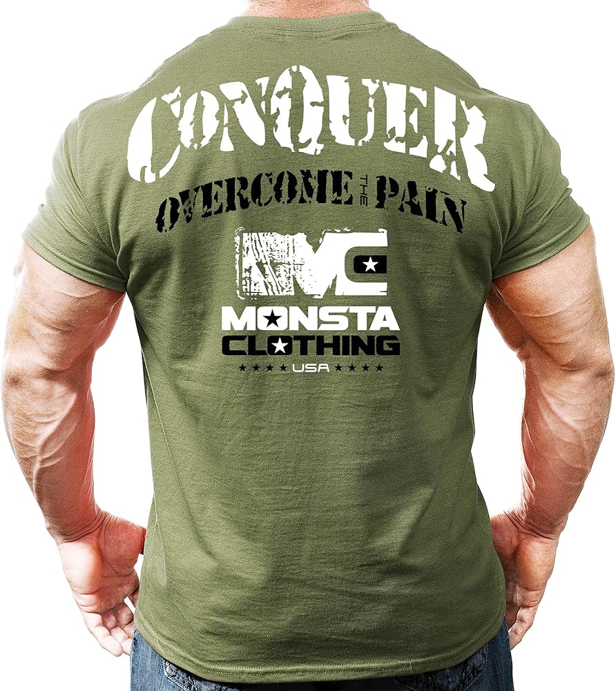 Men's Bodybuilding Workout (Conquer) Fitness Gym T-Shirt