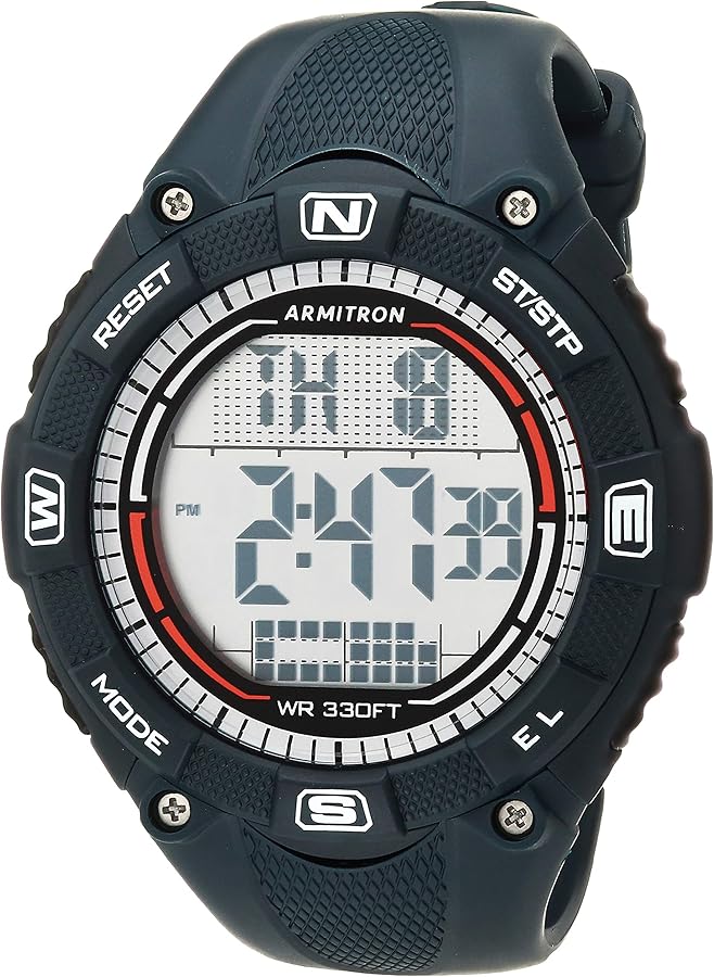 Armitron Sport Men's Digital Chronograph Resin Strap Watch, 40/8477