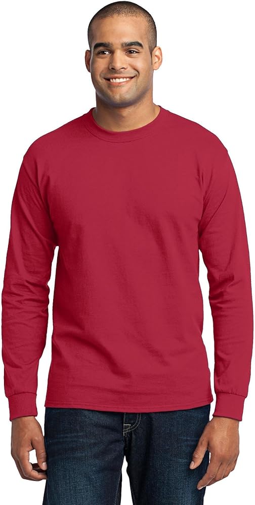 Port & Company Men's Long Sleeve 50/50 Cotton/Poly T Shirt