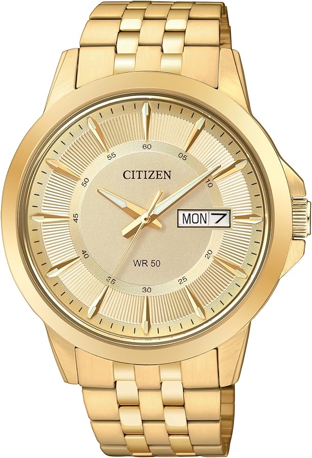 Citizen Quartz Mens Watch, Stainless Steel, Classic, Gold-Tone (Model: BF2013-56P)