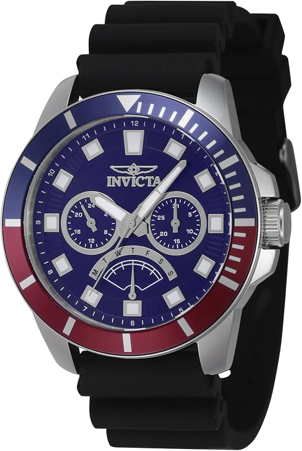 Invicta Men's Pro Diver 45mm Silicone Quartz Watch, Black (Model: 46928)