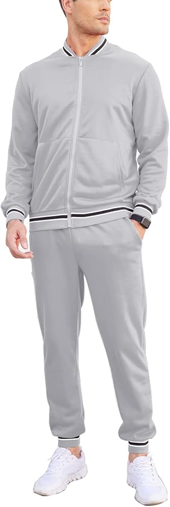 COOFANDY Men's Tracksuit 2 Piece Zip Up Sweatsuits Casual Athletic Jogging Suit Sets With Pockets