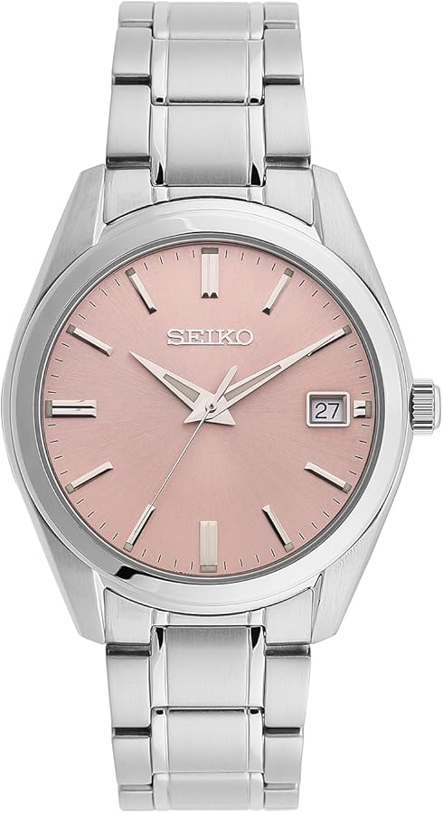 SEIKO Quartz Pink Dial Men's Watch SUR523