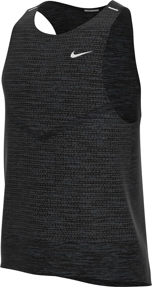 Nike Dri-FIT Rise 365 Men's Running Tank (as1, Alpha, l, Regular, Regular, Black/Heather)