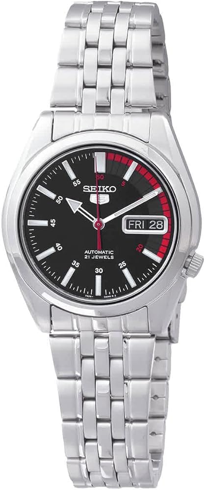 SEIKO Series 5 Automatic Black Dial Unisex Watch SNK375K1