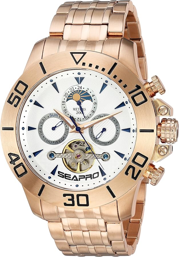 Seapro Men's SP5135 Montecillo Analog Display Automatic Self Wind Rose Gold Watch