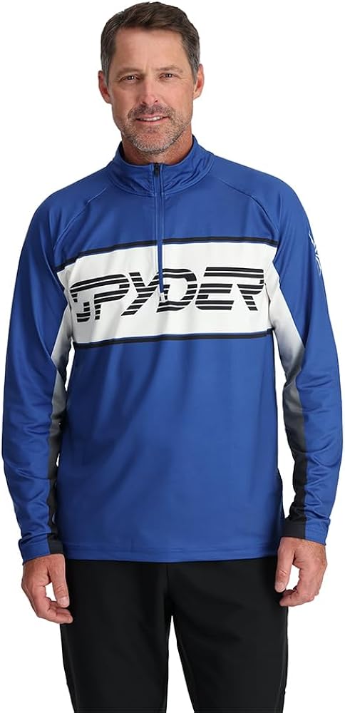 Spyder Men's Paramount Zip T-Neck Mid-Layer Mens