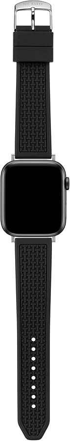 Ted Baker Black Branded Silicone Strap for Apple Watch® (Model: BKS42S330B0)