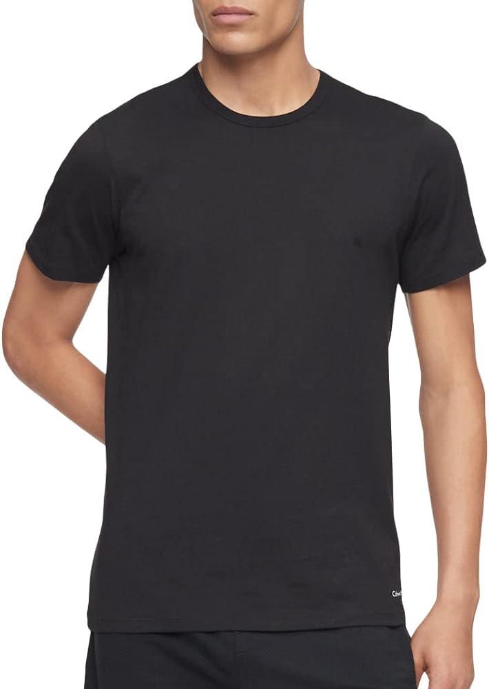 Calvin Klein mens Cotton Slim Fit Crew Neck T-shirts