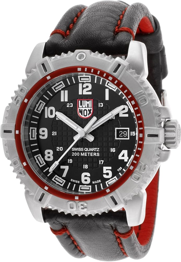 Luminox 6265 Men's 6250 Black Dial Black Genuine Leather