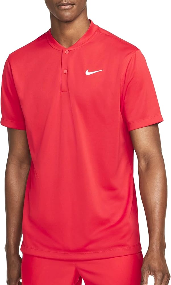 Nike NikeCourt Men's Dri-FIT Men's Tennis Blade Polo (as1, Alpha, l, Regular, Regular, University Red/White) DJ4167