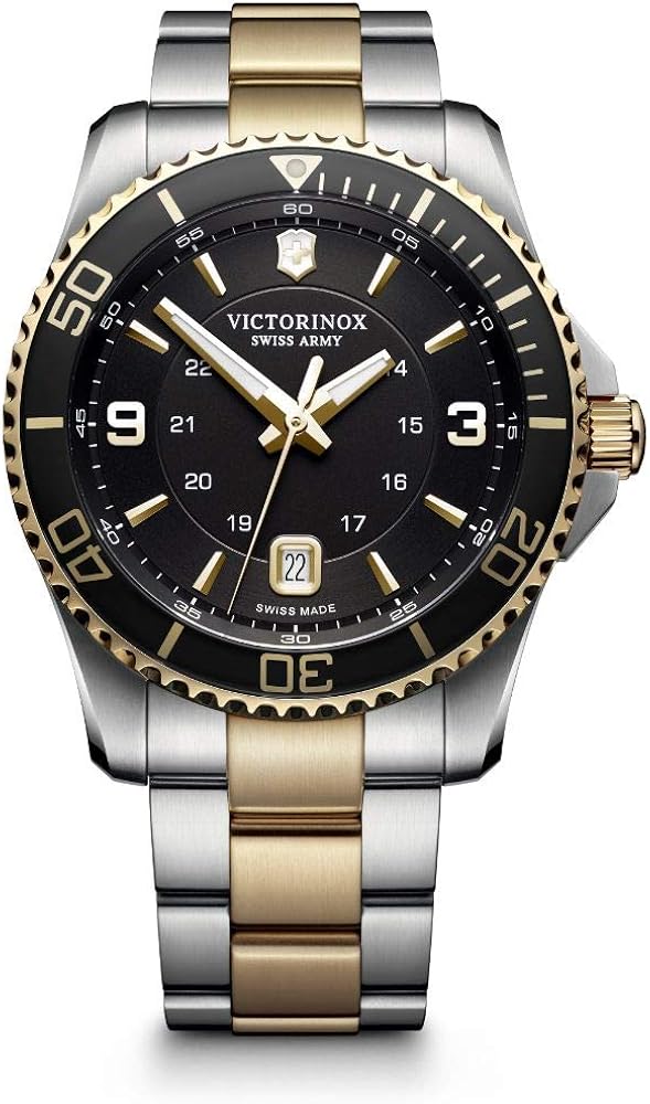 Victorinox Maverick Black Dial Two-Tone Mens Watch 241824