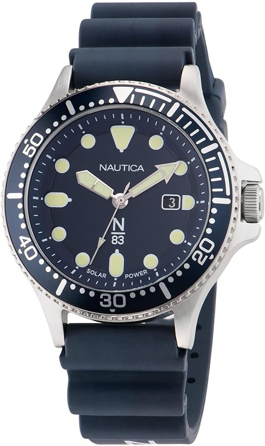 Nautica N83 Men's NAPCBS304 Cocoa Beach Blue Wheat PU Fiber Strap Watch