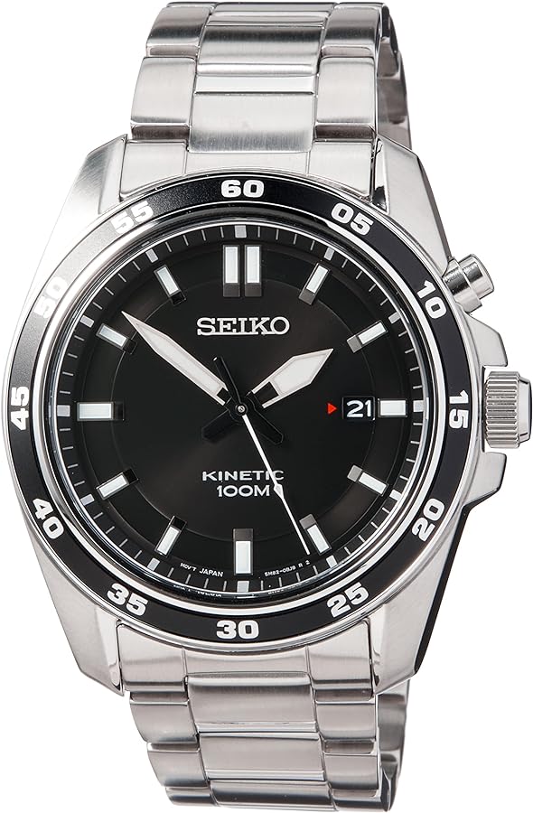 Seiko Herren-Uhr Kinetik Edelstahl mit Edelstahlband