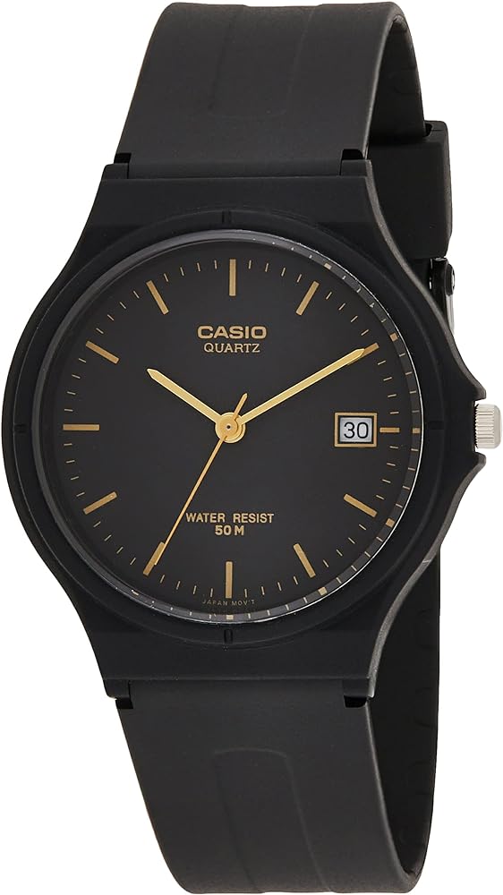 Casio Men's Black Analog Date Watch MW59-1E