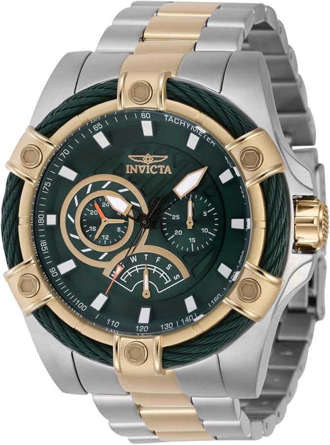 Invicta Men's Bolt 52mm Stainless Steel Quartz Watch, Two Tone (Model: 46870)